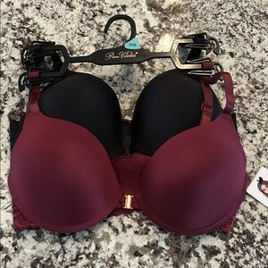 Set of 2  36B Front-Close Underwire Prima Valentina Bras